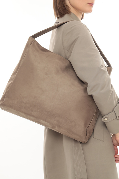 besmoda Women's Mink Suede Shopper Bag