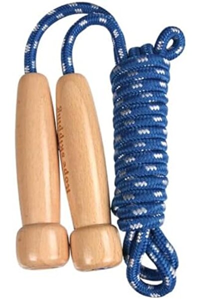 JOYZZZ Adjustable Cotton Jump Rope with Wooden Handle for Kids