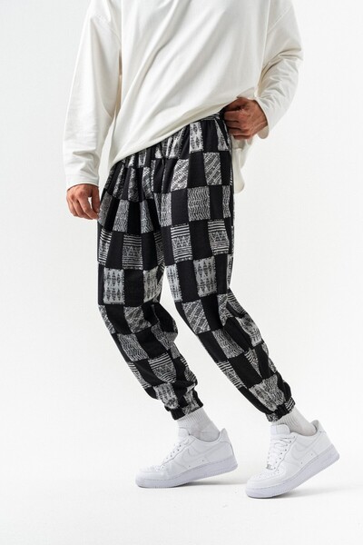 go gang own Boxbox Bel ve Paça Lastikli Pileli Şalvar