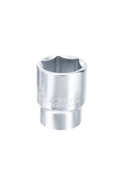TOPTUL BAEA1222 TOPTUL socket wrench, 3/8 inch square drive, hexagonal profile, wrench width 22 mm,