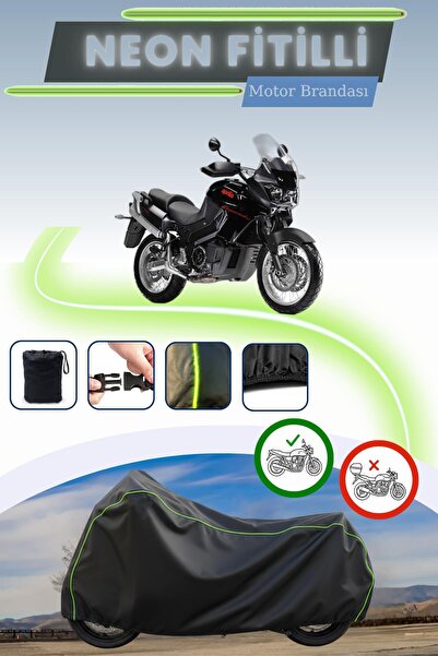 Cemku Cool غطاء محرك أسود قماش مجدّل حقيبة متوافق مع أبريليا كابونورد 1000 ETV