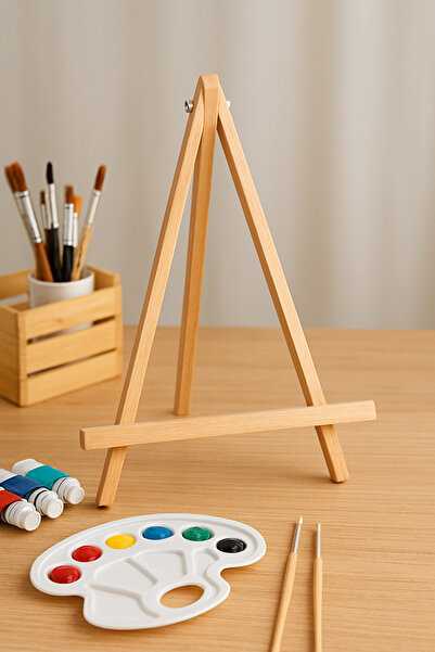 Art Tone Masa Üstü 3 Ayaklı Akrobat Kayın Şövale 58cm N:16303