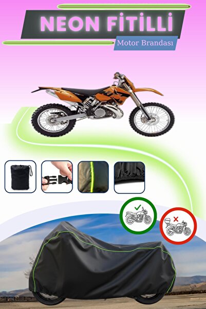 Cemku Cool غطاء محرك أسود قماش مجدّل حقيبة متوافق مع KTM 200 EXC