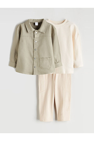 LC Waikiki Peak New Season Crew Neck Baby Boy 3-Piece Set