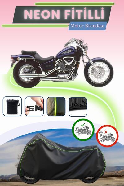 Cemku Cool غطاء محرك متوافق مع نيون فيتيل هوندا VT 600 شادو باللون الأسود