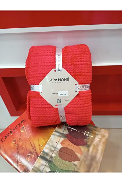 Çapa Home Thick Fleece Multi-Purpose Gift Daily Premium Quality Soft Single Blanket 160X200