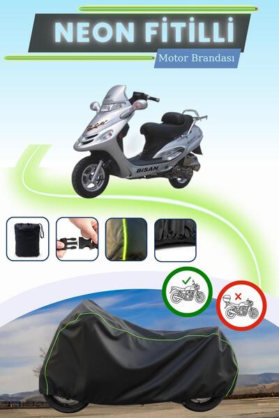 Cemku Cool Black Neon Corded Fabric Rear Bag and Lock Incompatible Bisan Paci...