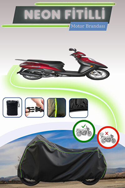 Cemku Cool غطاء محرك متوافق مع نيون فيتيلي هاوجو VH 125 باللون الأسود