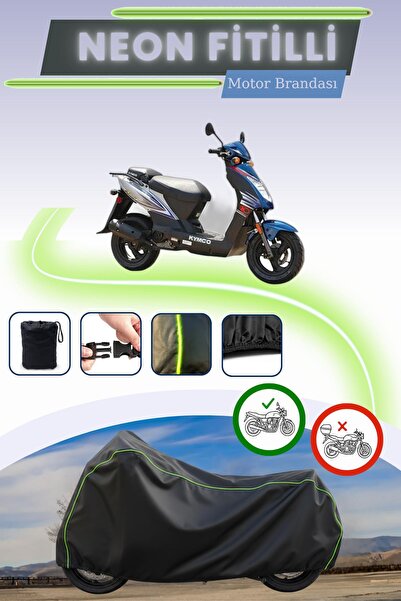 Cemku Cool قفل أسود قماش مجدّل حقيبة، لا يناسب قفل كيمكو أجيليتي 50 موتور.