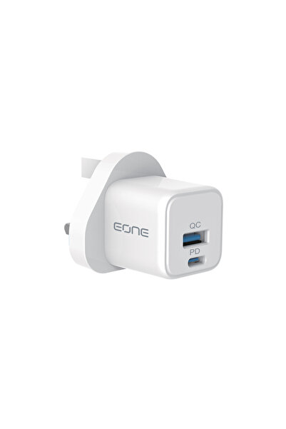 EONE شاحن جداري 20 واط بمنفذين PD وQC سريع وآمن