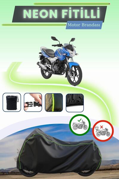 Cemku Cool غطاء محرك متوافق مع نيون فيتيل باجاج ديسكفر 150 إس باللون الأسود