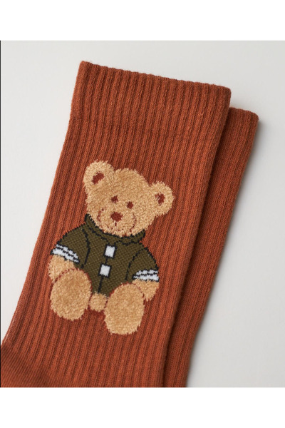Katia&Bony Teddy Patterned Socks Brown