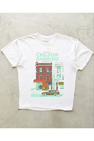 MAYDAY CULTURE Childish Gambino Alb Negru Pe El Model Lycra Elastic Y2K Pinte...