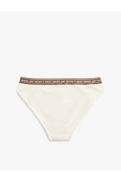 Koton Slip din bumbac cu detaliu la talie, cu imprimeu confortabil