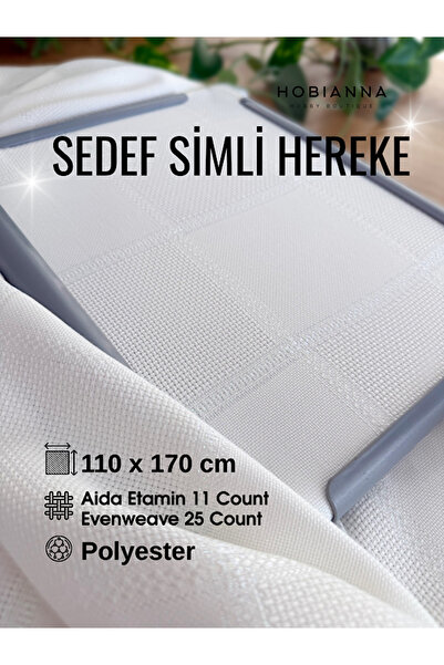 Hobianna Ύφασμα Κεντήματος & Σταυροβελονιάς Hereke Simli - 110x170cm