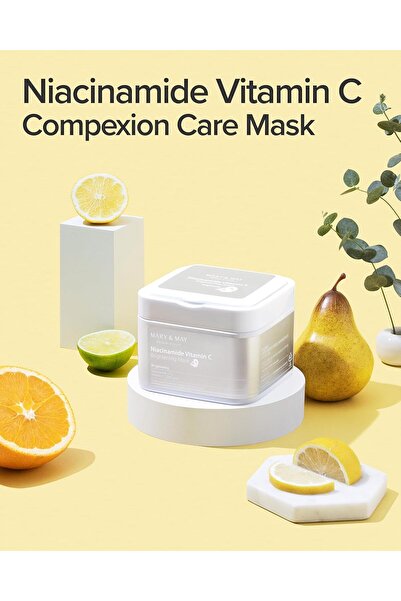 Mary & May Masca servetel Niacinamide Vitamin C Brightening 30 buc, 400 ml – Iluminatoare & Antioxidanta