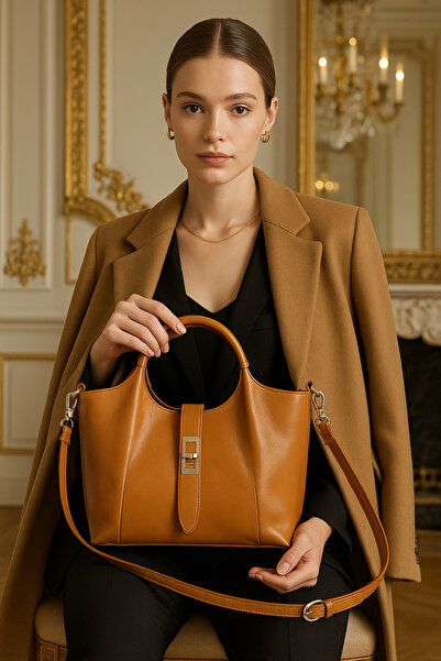 ESTUTE Luxury Buckled Shiny Cherry Shoulder & Hand Bag