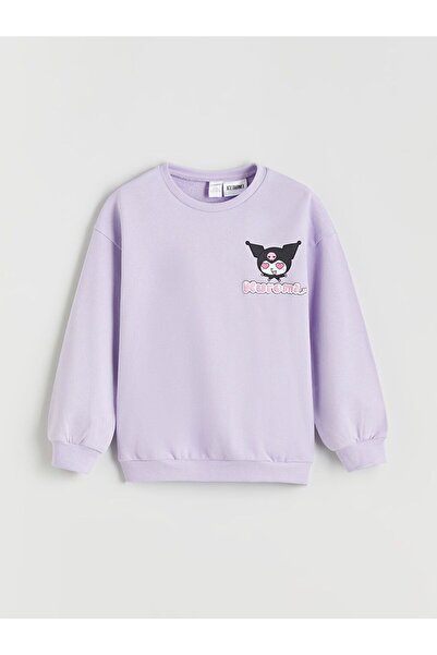 LC Waikiki Crew Neck Kuromi Printed Girl's Sweatshirt