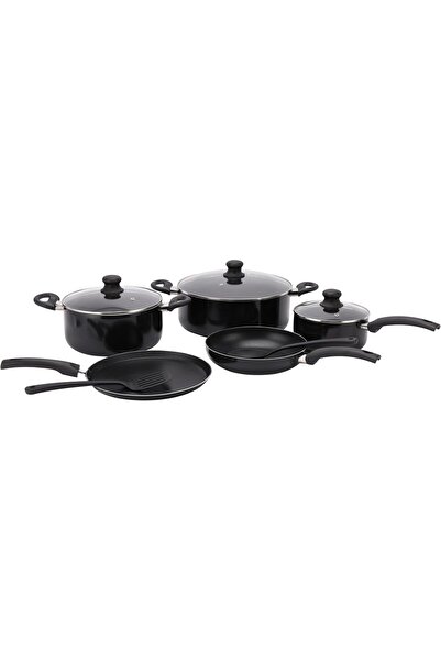 ROYALFORD طقم أواني طهي غير لاصقة، 10 قطع، طقم أواني ومقالي RF11939NS، طقم طه...