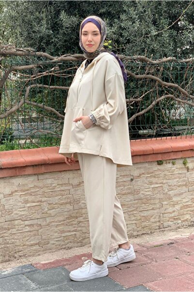 Moda Rosa 26K2264 - Beige - Zippered Jacket Basic Set