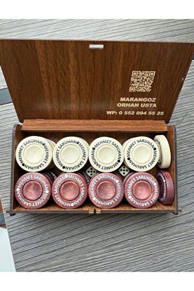 anonim ŞİMŞİR (AHŞAP) TAVLA PULU (İSİMLİ)