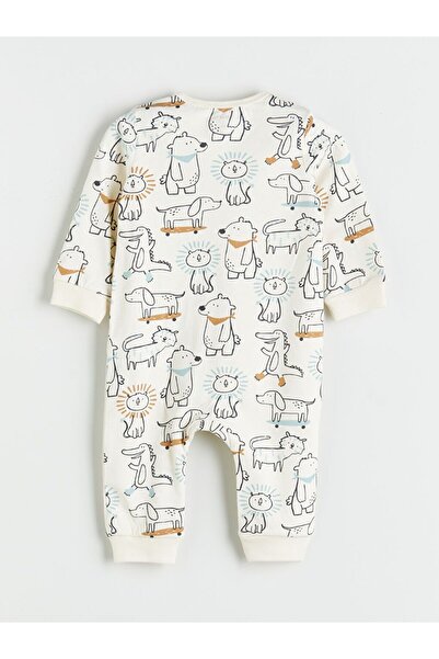 LC Waikiki LCW baby Crew Neck Printed Baby Boy Jumpsuit