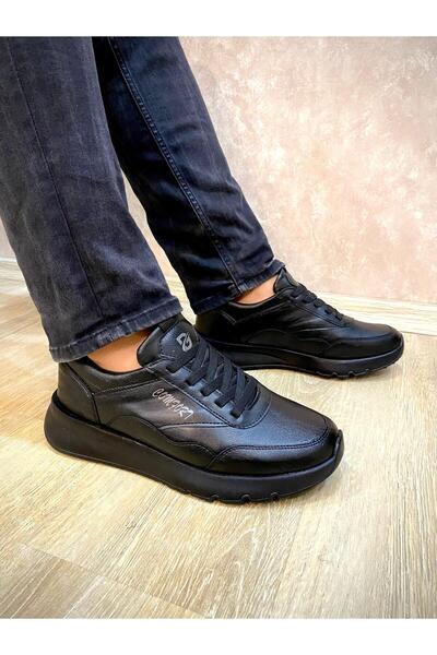 Victoris Men's Black Orthopedic Sports Shoes – Lightweight, Elastic with a La...