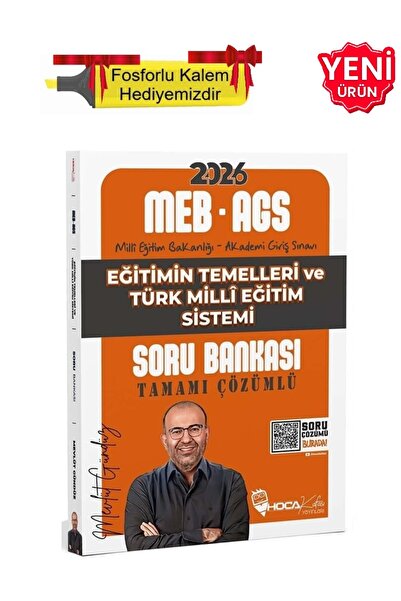 Hoca Kafası Yayınları 2026 - MEB-AGS Eğitimin Temelleri ve Türk Milli Eğitim Sistemi Soru Bankası + Hediye