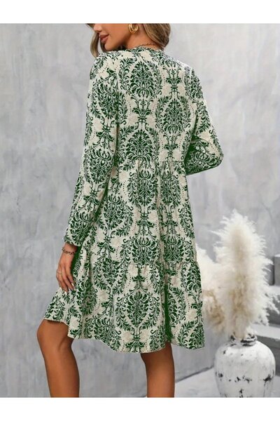 Kokosh moda Rochie mini suprema cu mâneci lungi și decolteu în V pentru femei