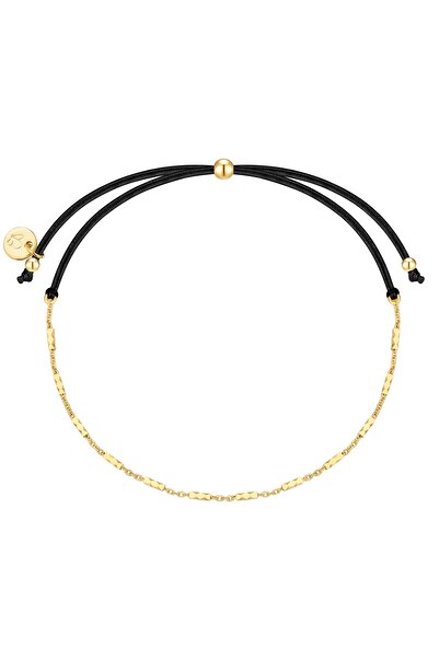 Glanzstücke München Textilarmband Armband Sterling Silber gelbgold Textil (sc...