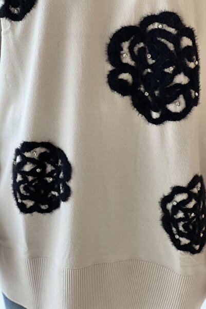 Ghisa Gül Detaylı Taş İşlemeli Tunik