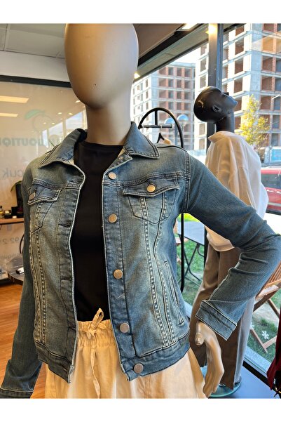 MANDALİNBUTİK Denim ceket -mavi