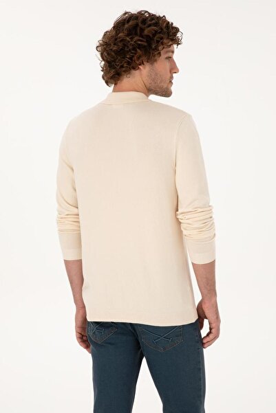 U.S. Polo Assn. Erkek Slim Fit Fermuarlı Kazak TEKSPOR223653.5