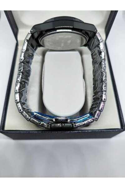 Store Tissot Powermatic Silver Inside Full Black Model Steel Calendar Phosphorescent Hidden Clip Men's Watch