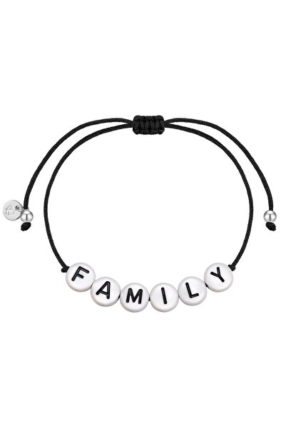 Glanzstücke München Textilarmband Armband Sterling Silber Textil (schwarz)