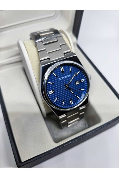 Store Tissot Powermatic Silver Inside Navy Blue Model Steel Calendar Phosphorescent Hidden Clip Men's Watch