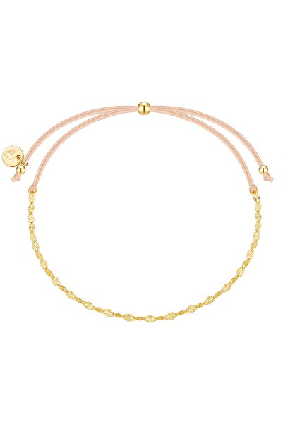 Glanzstücke München Textilarmband Armband Sterling Silber gelbgold Textil (be...