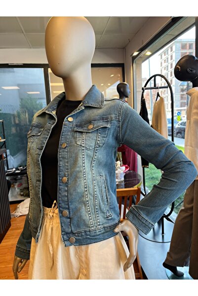 MANDALİNBUTİK Denim ceket -mavi