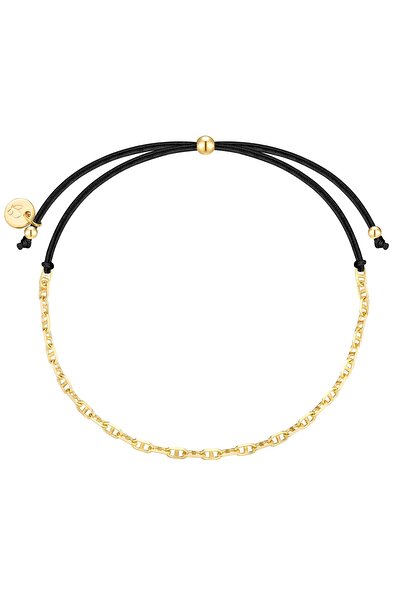 Glanzstücke München Textilarmband Armband Sterling Silber gelbgold Textil (sc...