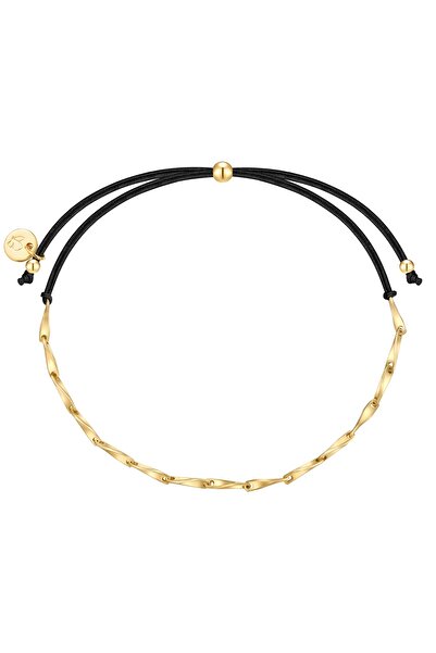 Glanzstücke München Textilarmband Armband Sterling Silber gelbgold Textil (sc...