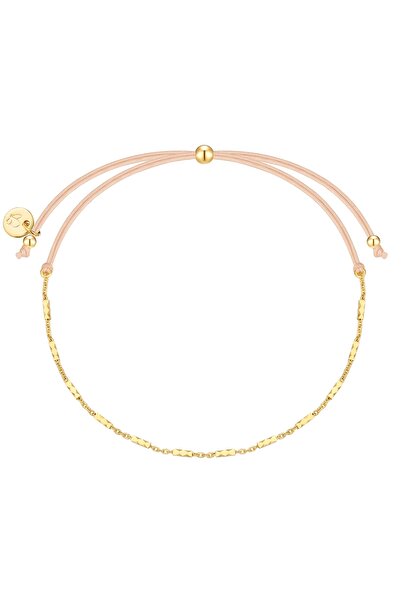 Glanzstücke München Textilarmband Armband Sterling Silber gelbgold Textil (be...