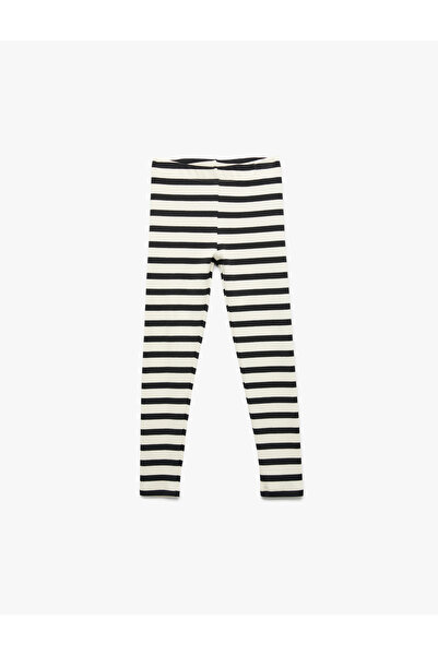 Koton Leggings din bumbac cu croială îngustă cu dungi