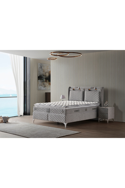 Mobilya Dükkanım Truva 140x190 Çift Kişilik Yatak, Baza, Başlık Seti