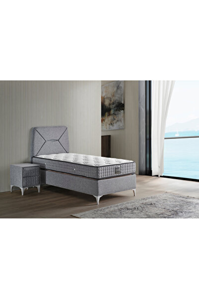 Mobilya Dükkanım Lotus 90x190 Tek Kişilik Yatak, Baza, Başlık Seti