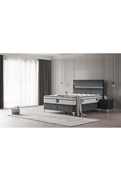 Mobilya Dükkanım Silver 140x190 Çift Kişilik Yatak, Baza, Başlık Seti