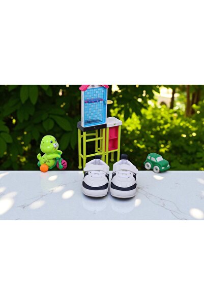 BEBLUXBABY Lacivert Beyaz Cırtlı Spor Erkek Bebek Ayakkabısı