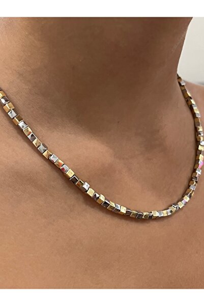 Twinssis Accessories Çift Renk Mix Küp Kolye