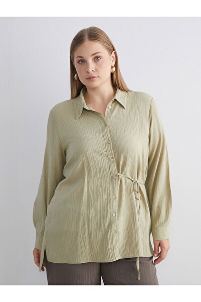 LC Waikiki Lcwaikiki Women's Classic Textured Shirt Tunic