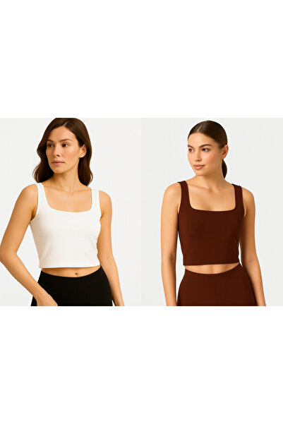 ingegno Жіночий топ з широким коміром, без рукавів, кроп-топ, 95% віскоза, тр...