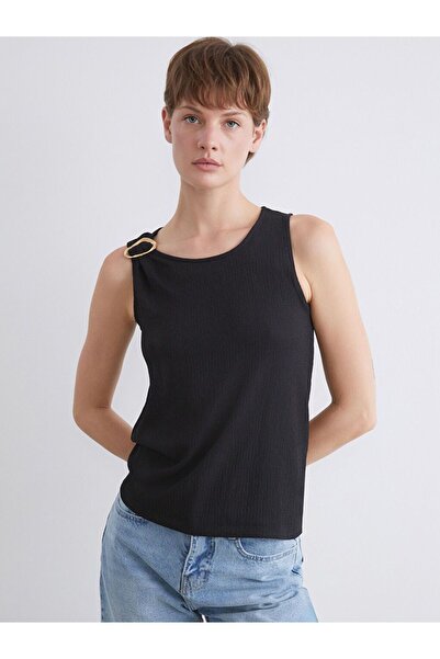 LC Waikiki Lcwaikiki Classic Crew Neck Textured Blouse